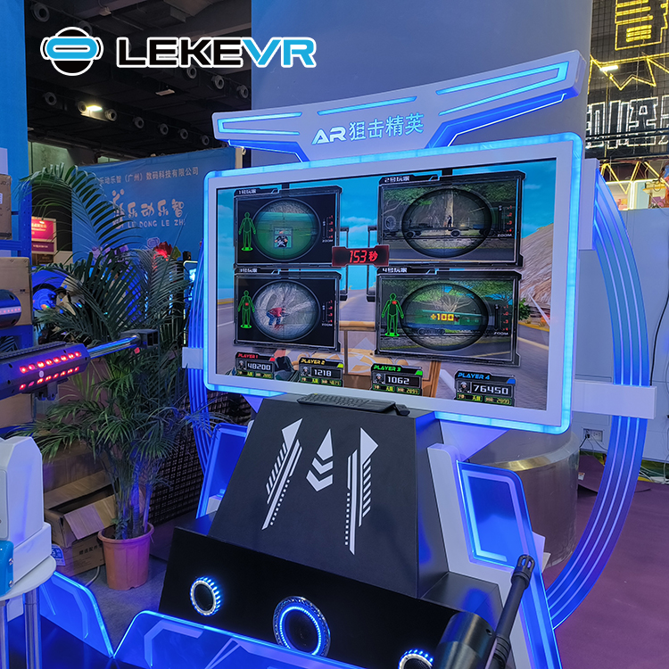 LEKE VR Parque de atracciones Máquina recreativa AR Sniper Elite Realidad virtual Multijugador Juego mundial VR Negocios