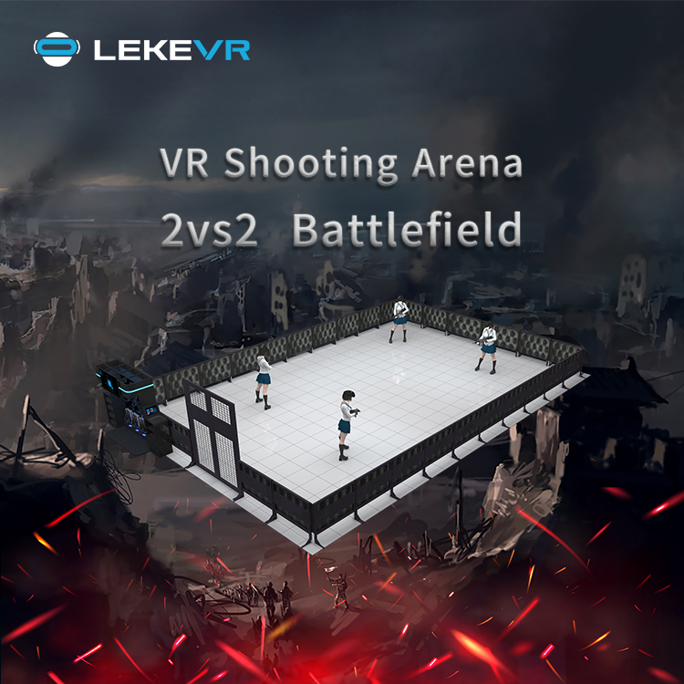 LEKE VR X-Space VR Free Roam Zombie Game Multijugador Arena Escape Room 2-6 PVP Shooting VR 9d Simulator